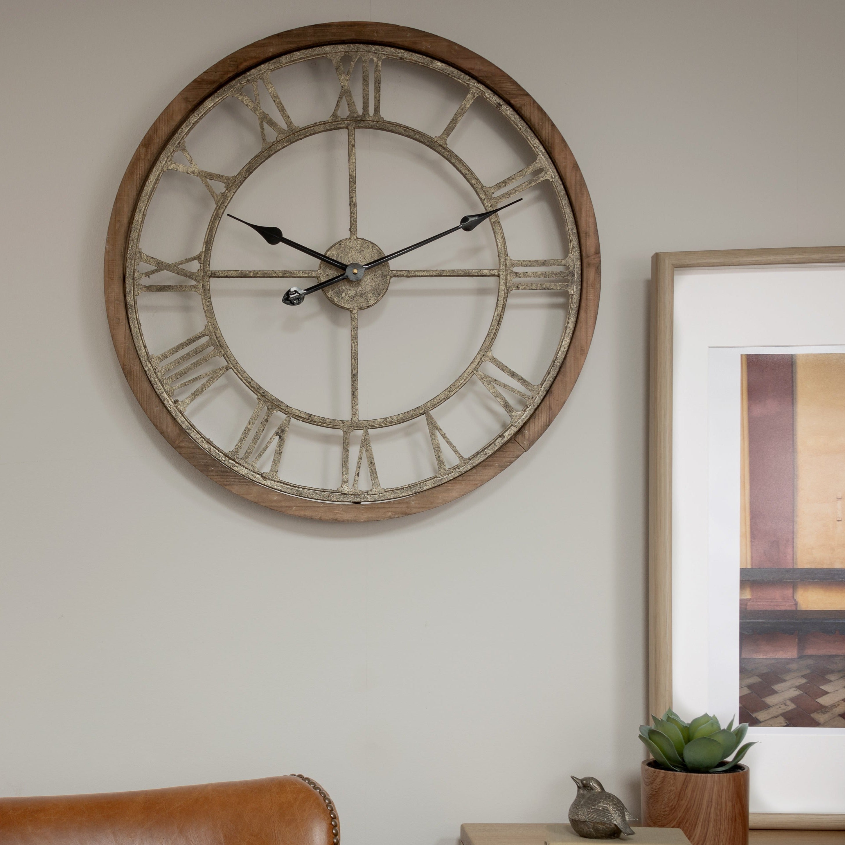 Weathered Wood and Metal Cut Out Clock | PRE ORDER